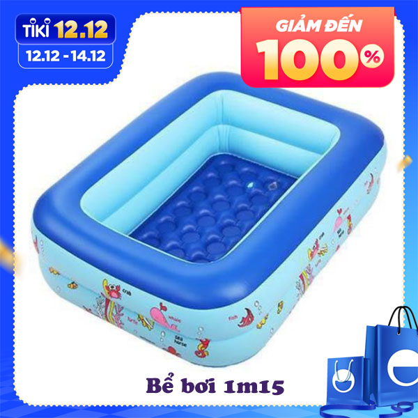 Bể bơi phao 2 tầng cho bé size 115x85x35cm