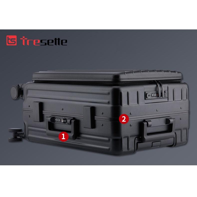 Vali khóa sập cao cấp nhập khẩu Hàn Quốc Tresette 2918 Có Ngăn Đựng Latop Cổng Sạc USB