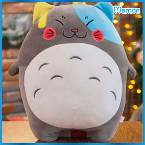 Gấu bông Totoro biểu cảm cao cấp - Hàng chính hãng Memon - Đồ chơi thú nhồi bông Totoro kích thước 35cm