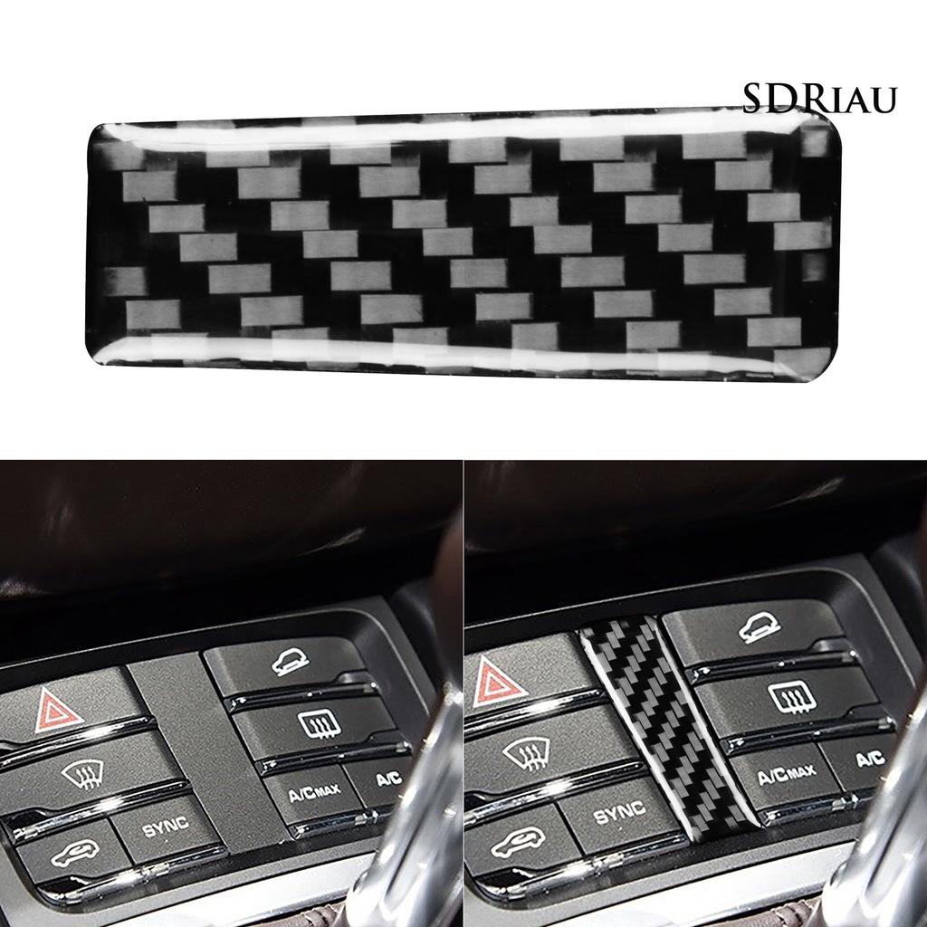 Miếng Dán Trang Trí Nút Điều Khiển Cần Gạt Số Bằng Sợi Carbon Cho Porsche Macan 2014-2021