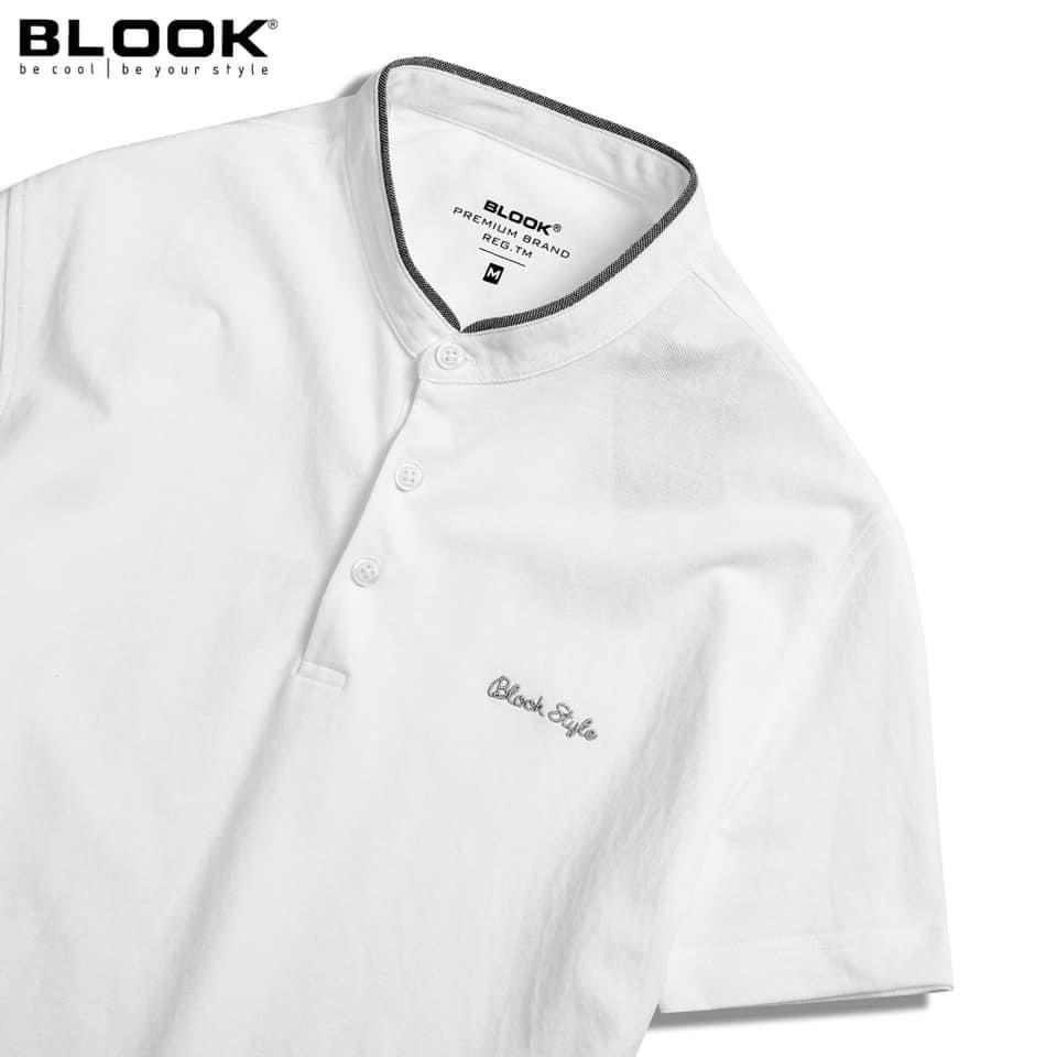 Áo Polo nam cổ trụ BLOOK vải thun mềm thêu logo đơn giản mã 35001 (HÌNH THẬT