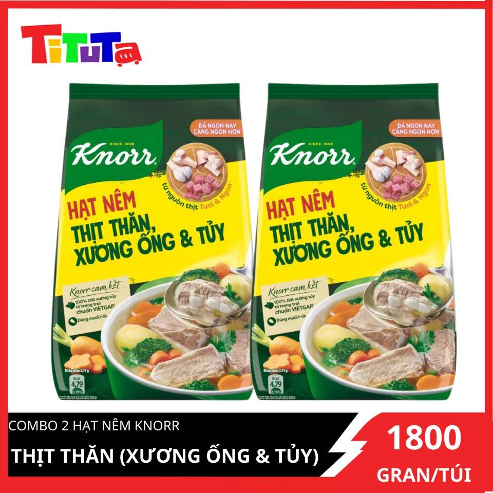 COMBO 2 gói hạt nêm Knorr Thịt thăn (xương ống&tủy) 1800gX2