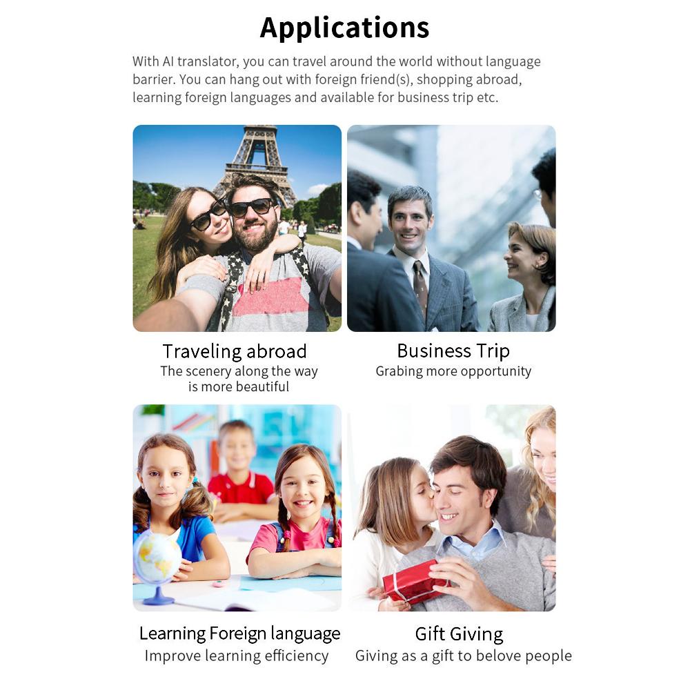 Máy dịch thông minh đa chức năng, dịch 42 ngôn ngữ, ghi âm, chụp hình