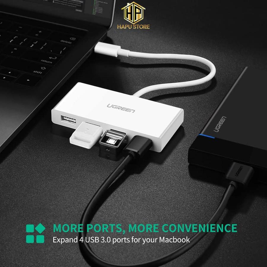 Cáp USB Type C to USB 3.0 chia 4 cổng Ugreen 40379 chính hãng - Hàng Chính Hãng