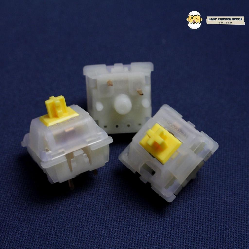 Switch bàn phím cơ Gateron Milky Yellow Pro (5 pin or 5 chân) - Hàng Chính Hãng