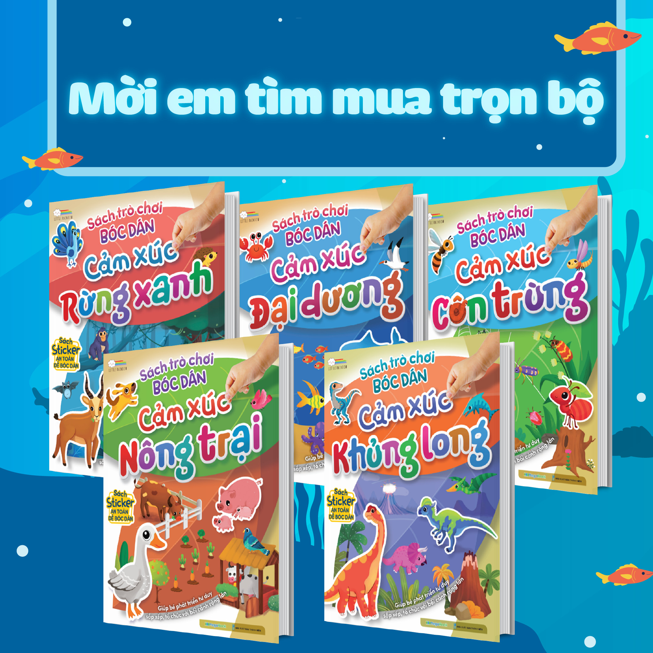 Sách trò chơi bóc dán - Cảm xúc Đại dương