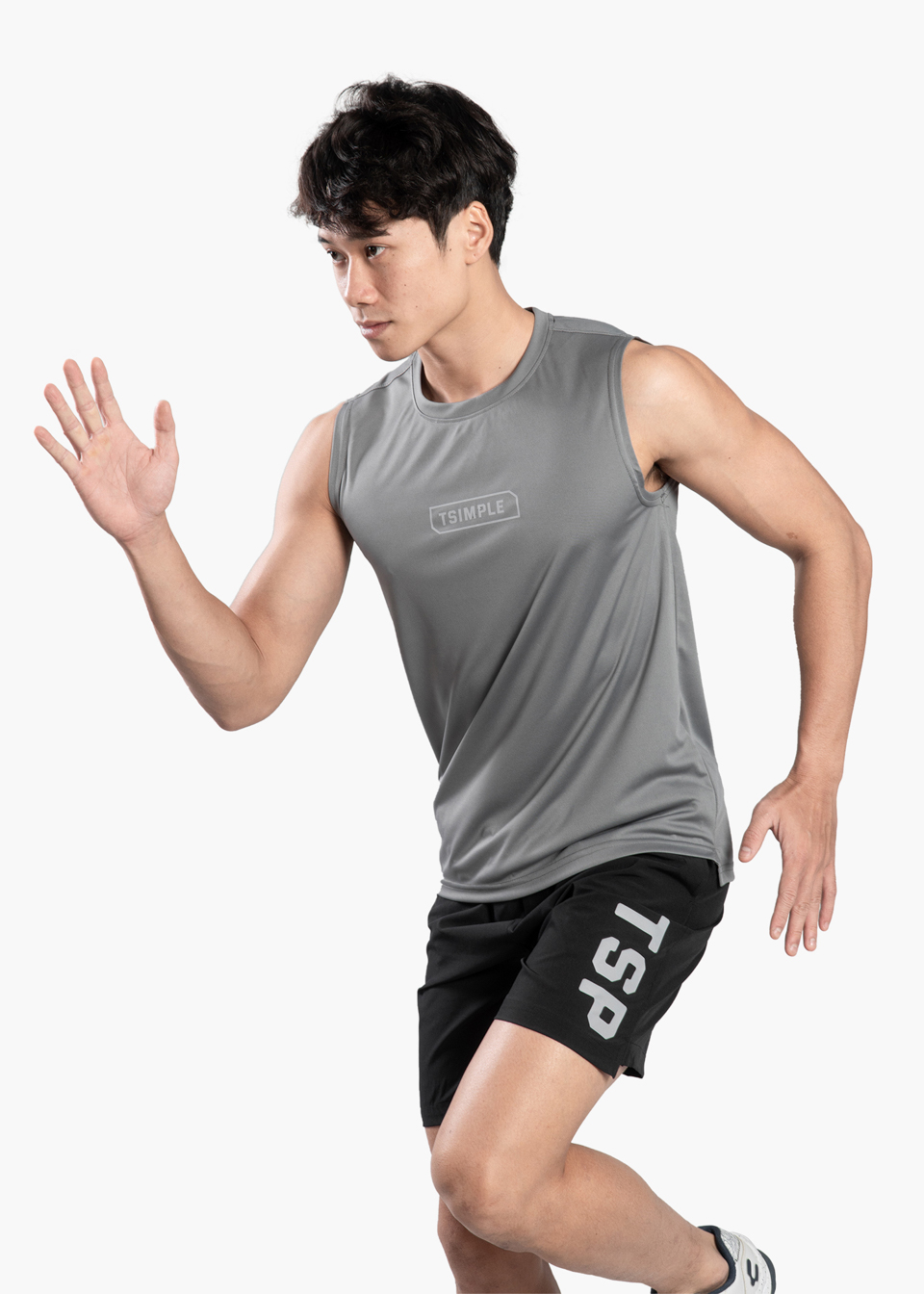 Áo Ba Lỗ Tank Top Thể Thao Nam T-SIMPLE Ver.01 (Màu Xám)
