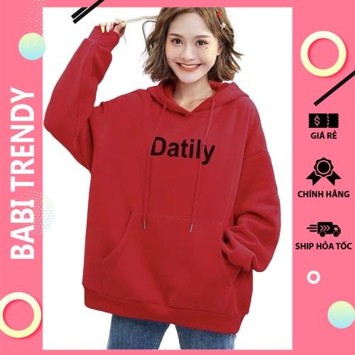 Áo hoodie nam nữ áo khoác Datlity phong cách ovesize nỉ siêu đẹp Unisex Form Rộng – ST11 - babitrendy