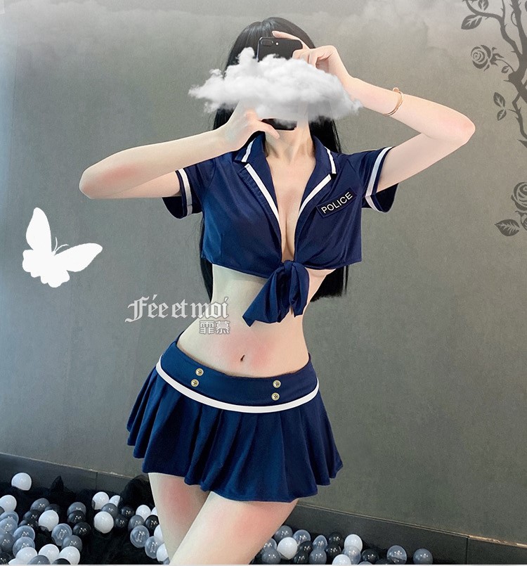 Đồ ngủ Sexy Cosplay nữ cảnh sát hoa trang Police chuyên chụp ảnh Bar Sàn Studio