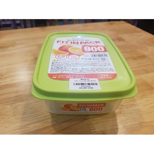 Hộp nhựa đựng thực phẩm Fitin Pack nắp dẻo 900ml - Nội địa Nhật Bản