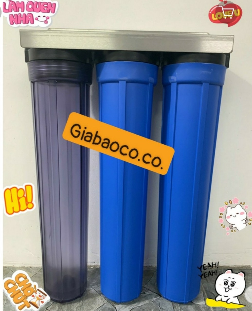 Bộ Lọc Nước Sinh Hoạt 3 Cấp Lọc 20inch