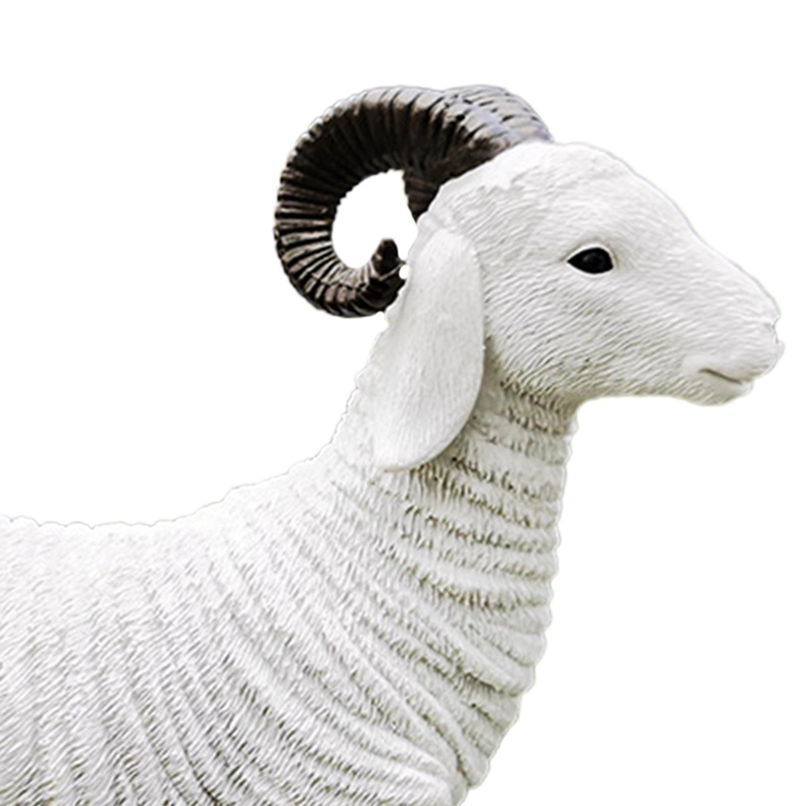 3 Pack Rustic Style Goat Figurine Lamb Ornament Housewarming Decor Gift
