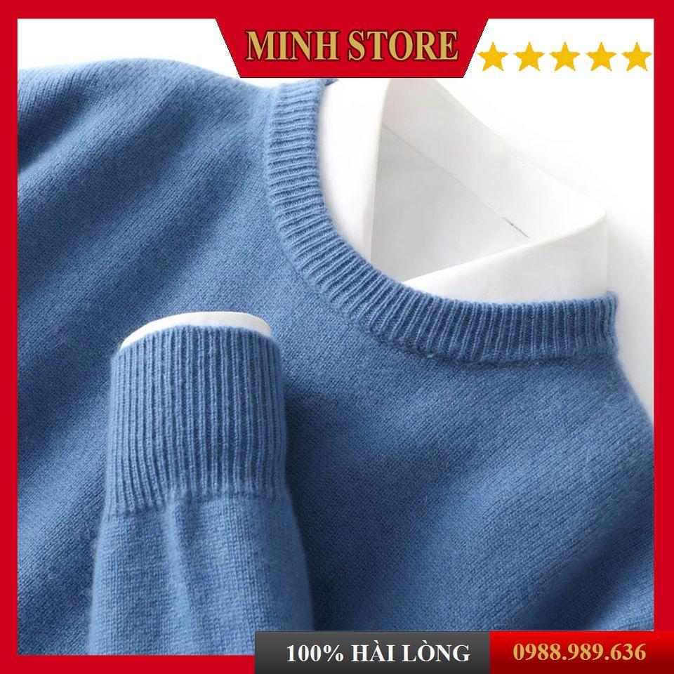 Áo len nam phong cách hàn quốc, Áo len phom rộng cổ tròn chất liệu cao cấp kiểu dáng trẻ trung AL03 - MINHSTORE