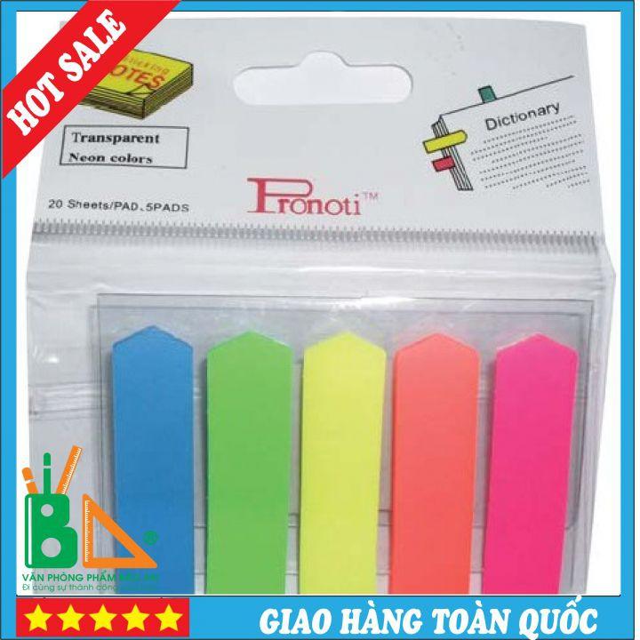 Note Phân Trang Nilon Pronoti 5 Màu 1 Tệp 100 Tờ