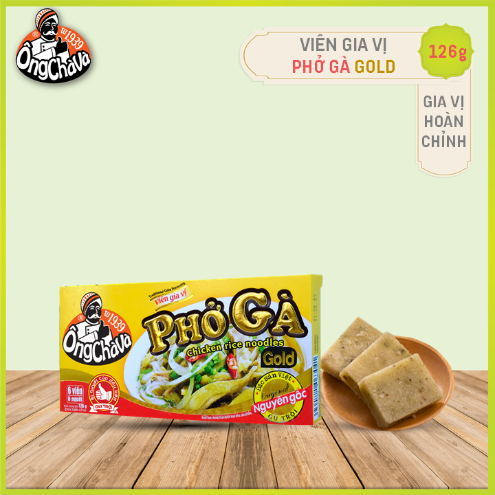 Viên Gia Vị Phở Gà Ông Chà Và Gold 126g (Chicken Pho Soup Cubes)