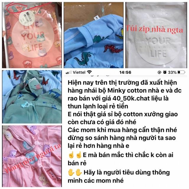 Bộ dài tay cho bé 1-4 tuổi Minky Mom chất thun lạnh áo trắng quần trơn hàng loại 1