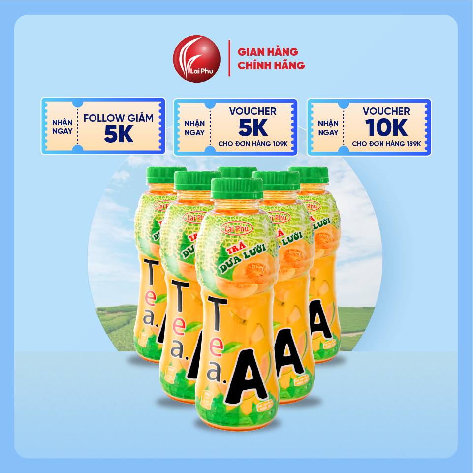 Trà Dưa Lưới Tea.A Chai 450ml - Thùng 24 Chai