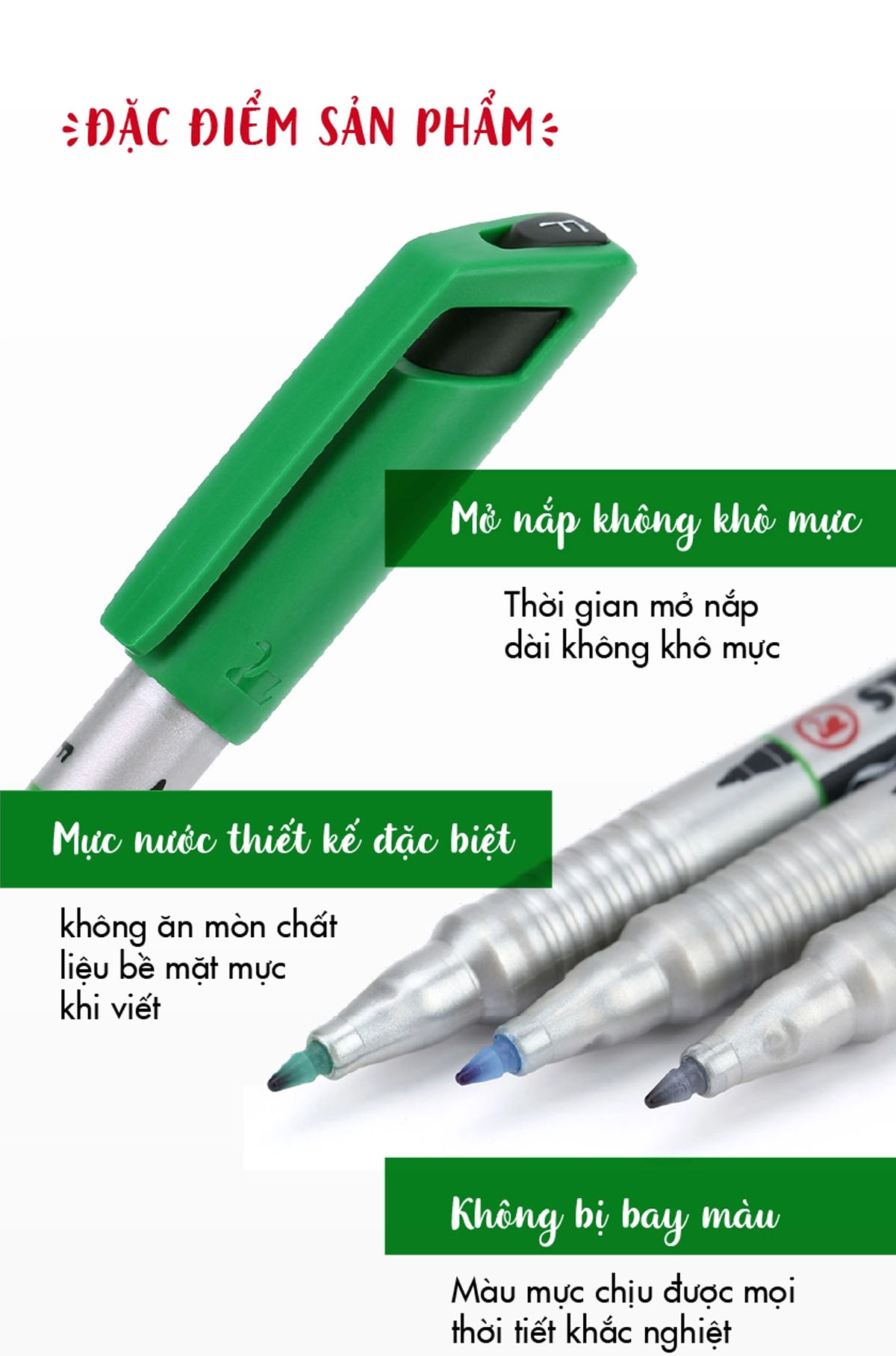 Bộ 4 Bút kỹ thuật STABILO Write-4-all PERMANENT xanh + đen + đỏ + xanh lá (AP-C4)