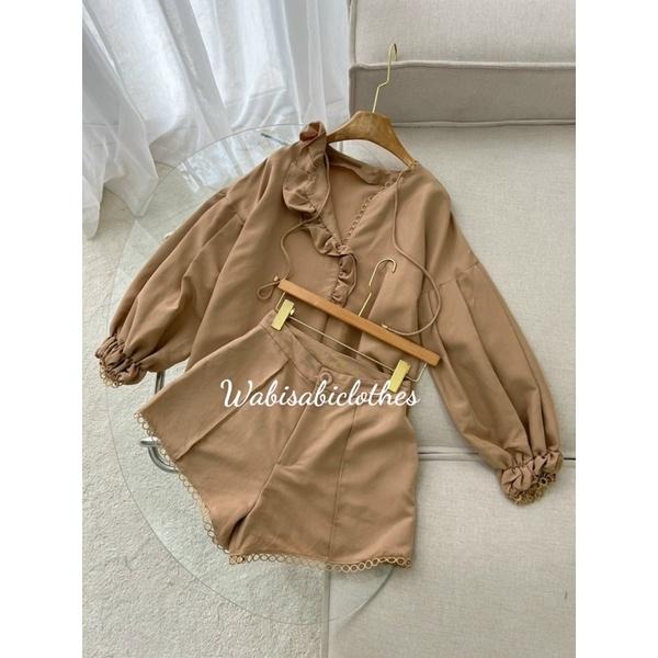 SET SHORT VIỀN REN Wabisabi N1803