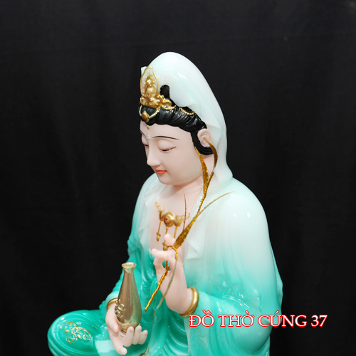 Tượng Quan Âm Bồ Tát - Áo Xanh