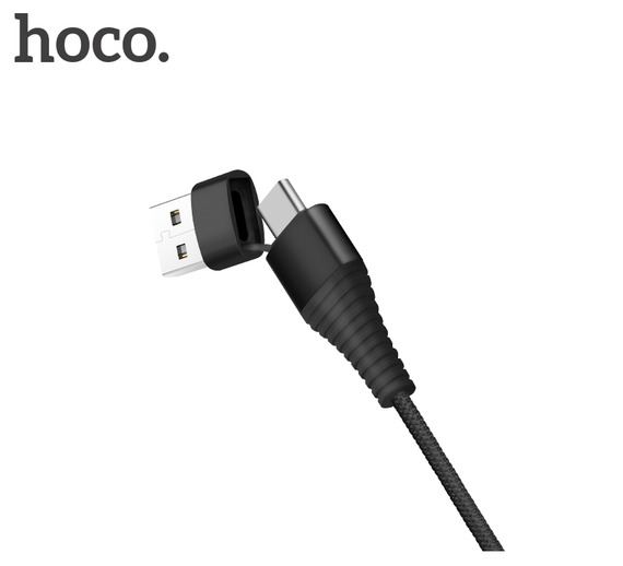 Cáp sạc dây dù đa năng Type-C/USB Lightning HOCO U26 siêu bền cho iPhone, iPad - Hàng chính hãng
