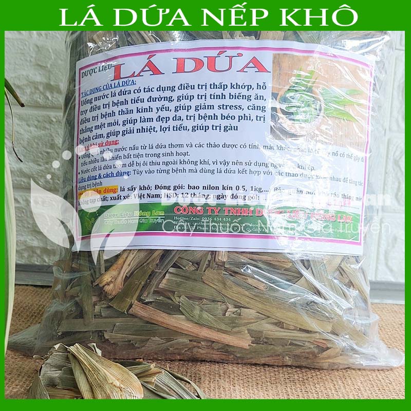Lá Dứa nếp sấy lạnh khô 500gram