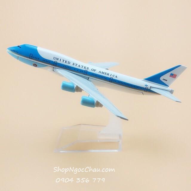 Mô hình máy bay B747 Air Force One (The United States of America-Obama) 16cm