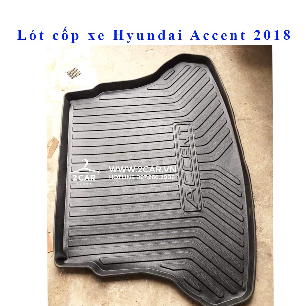 Lót cốp xe Hyundai Accent 2018 - 2020- 2021- 2022, nhựa dẻo cao cấp