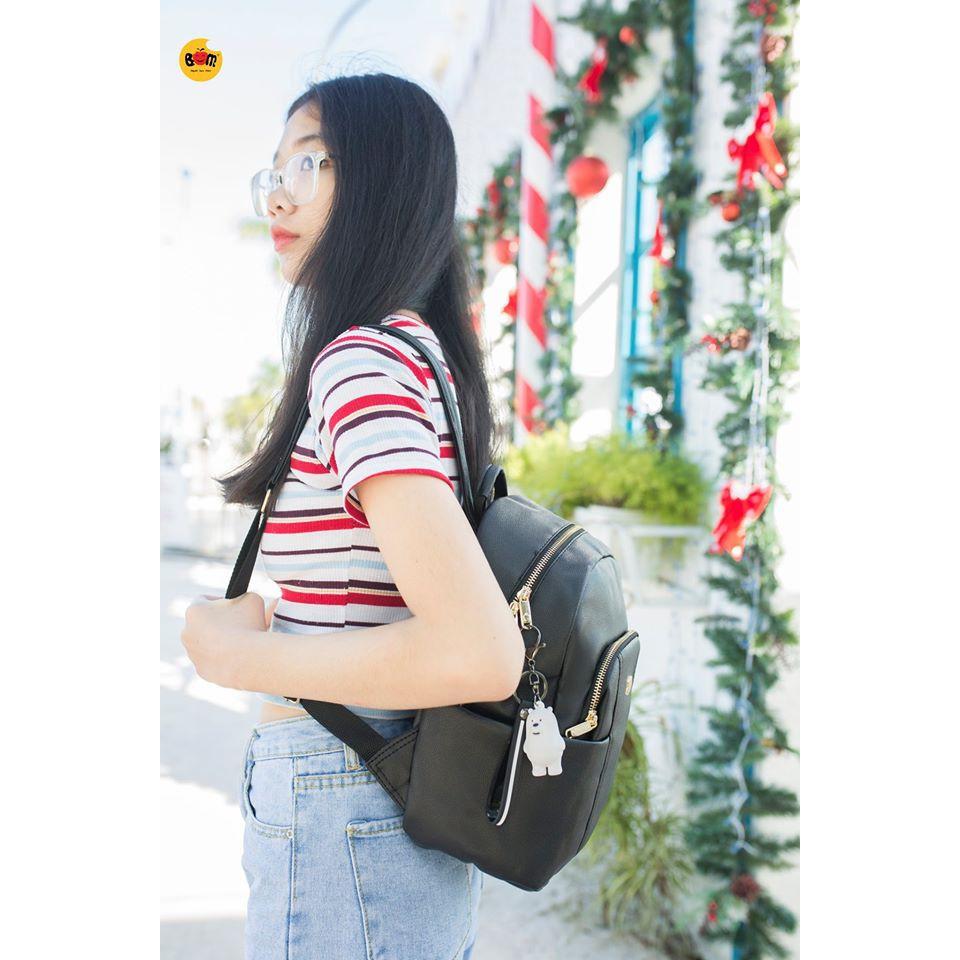 Balo da nữ thời trang cá tính, phù hợp đi làm, đi học thêm, đi chơi - BOM