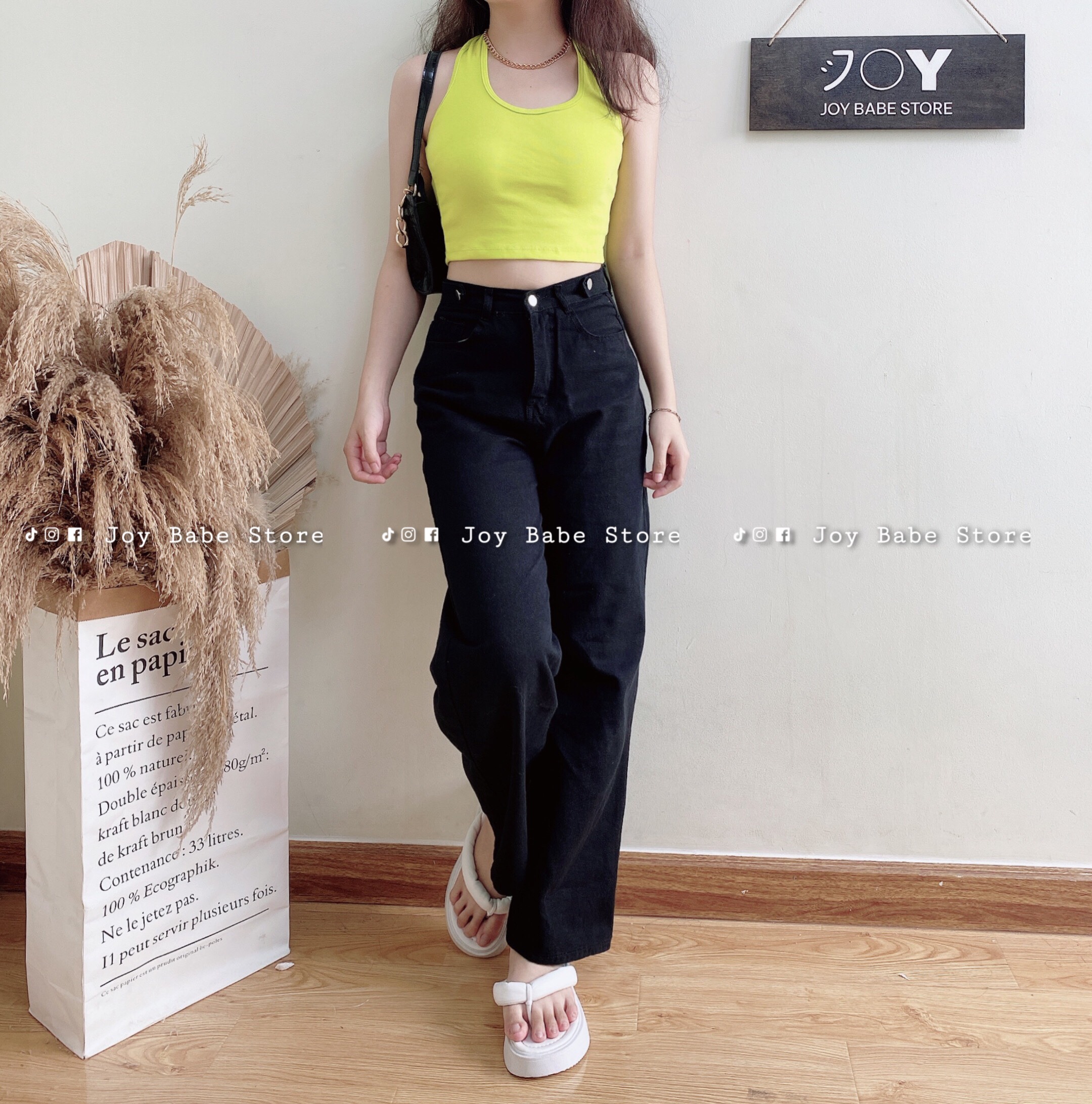 Áo croptop ba lỗ sexy JOY BABE thun xịn hack dáng co giãn 4, áo yếm tròng cổ cá tính, crop top sexy form ôm CROB 2