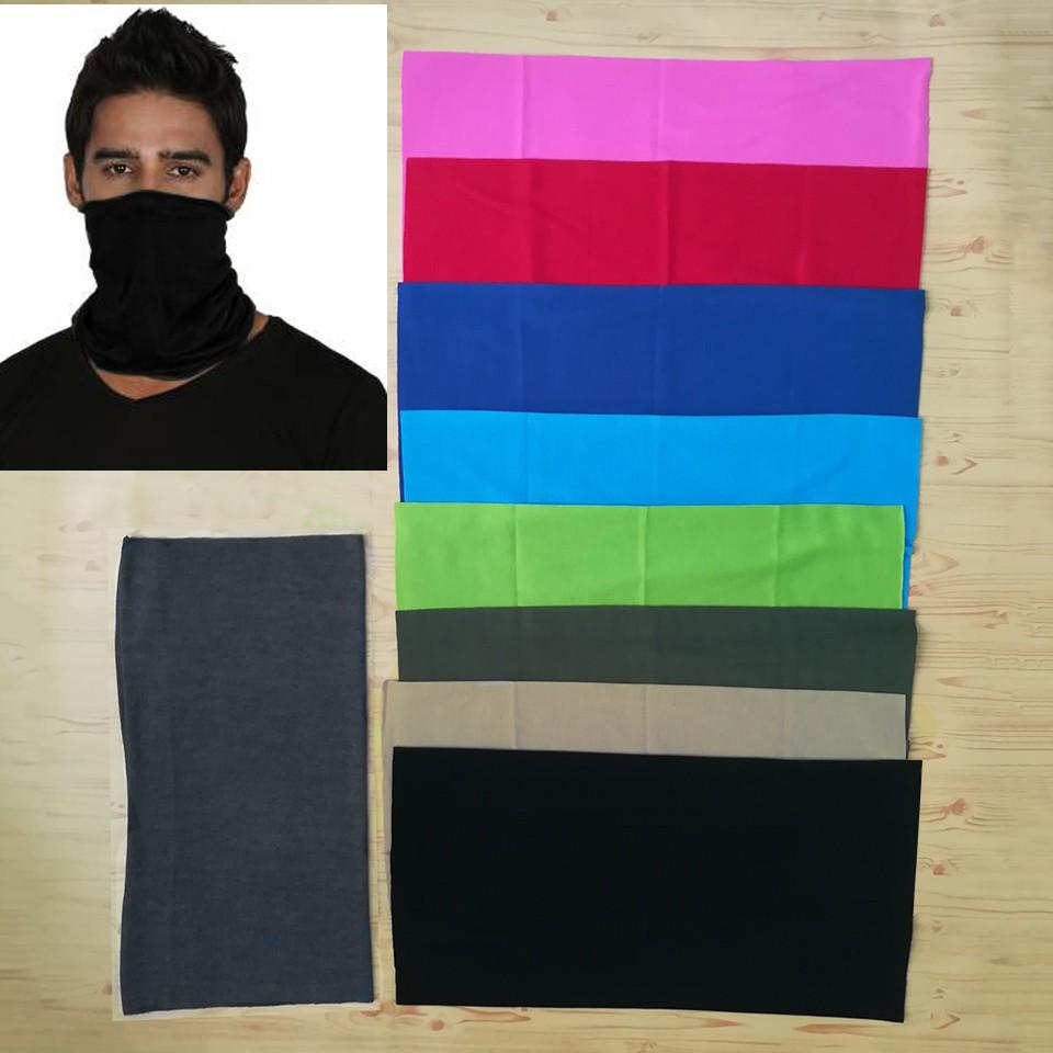 Khăn phượt khăn đa năng 1 màu trơn không có hình - khăn đa năng đen trơn O2199