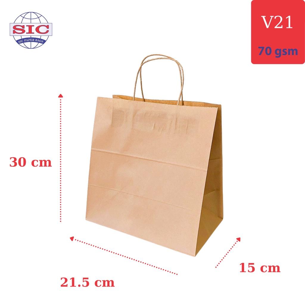 Túi giấy Kraft- Túi giấy xi măng đủ kích cỡ có quai