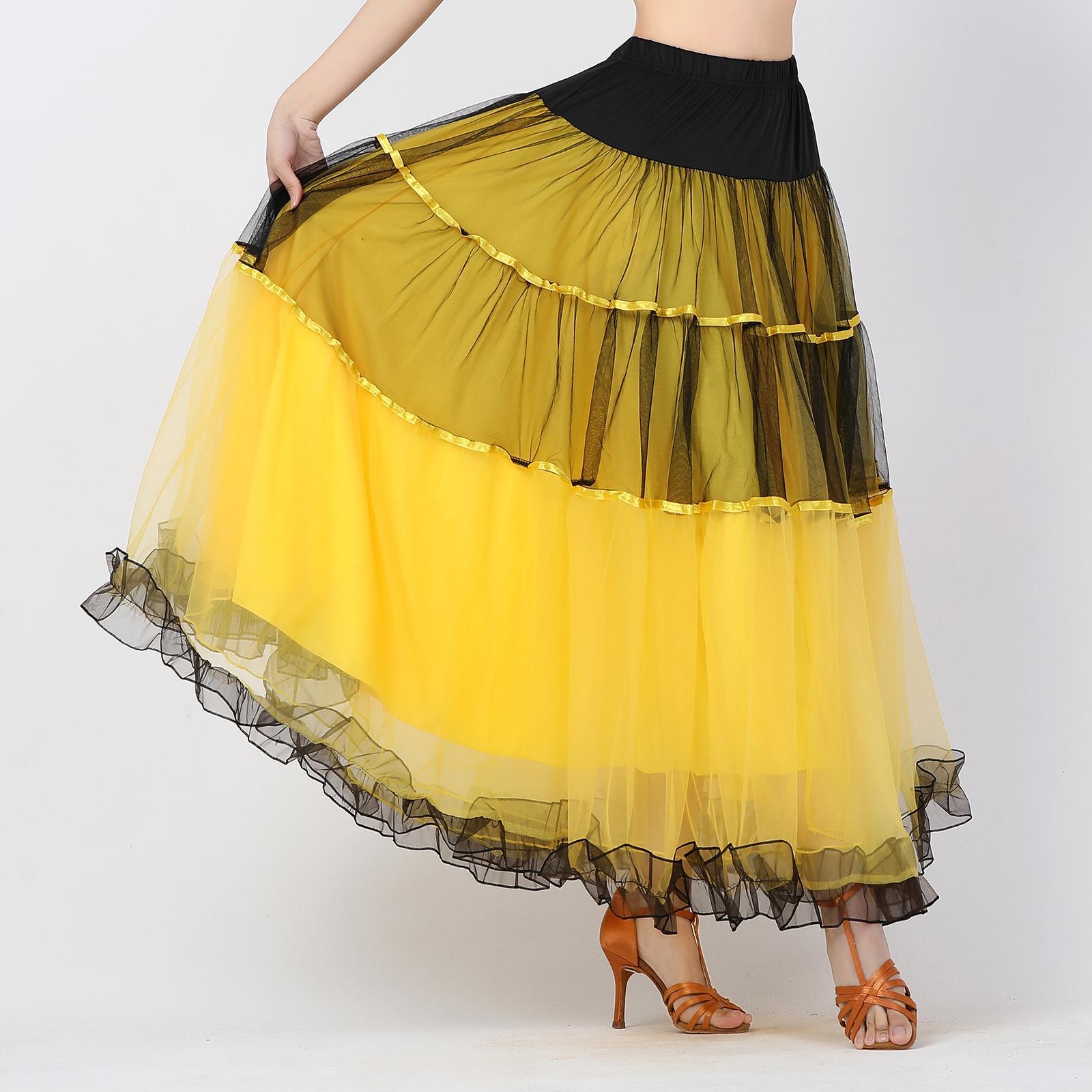 Classical Ballroom Dance Skirt Clothing Spanish Skirts Dancewear