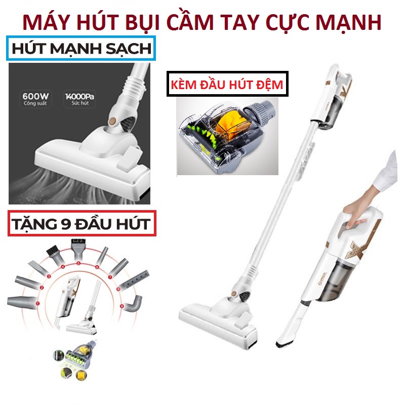 Máy hút bụi cầm tay lục hút mạnh làm sạch cho gia đình công suất mạnh mẽ 700w thế hệ mới - Hàng nhập khẩu