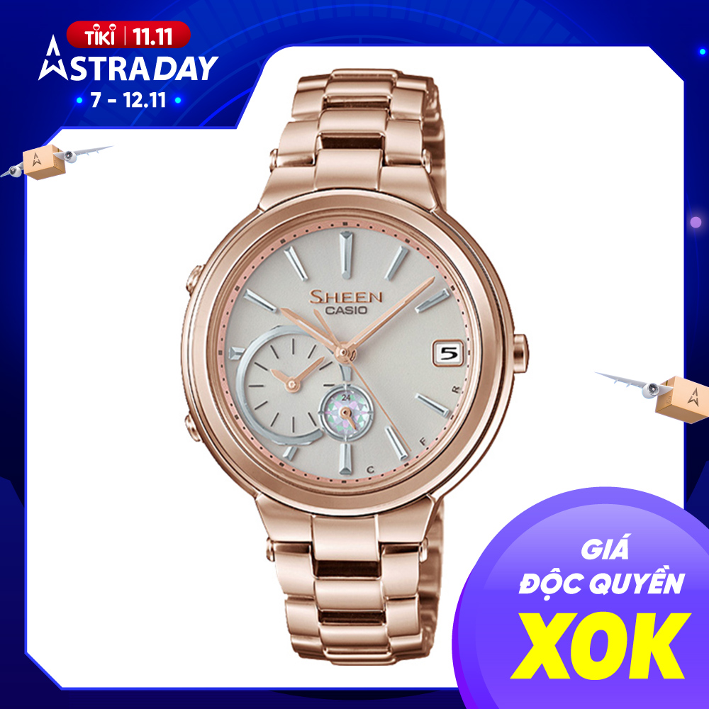 Đồng Hồ Nữ Dây Thép Casio SHEEN SHB-200CG-9A