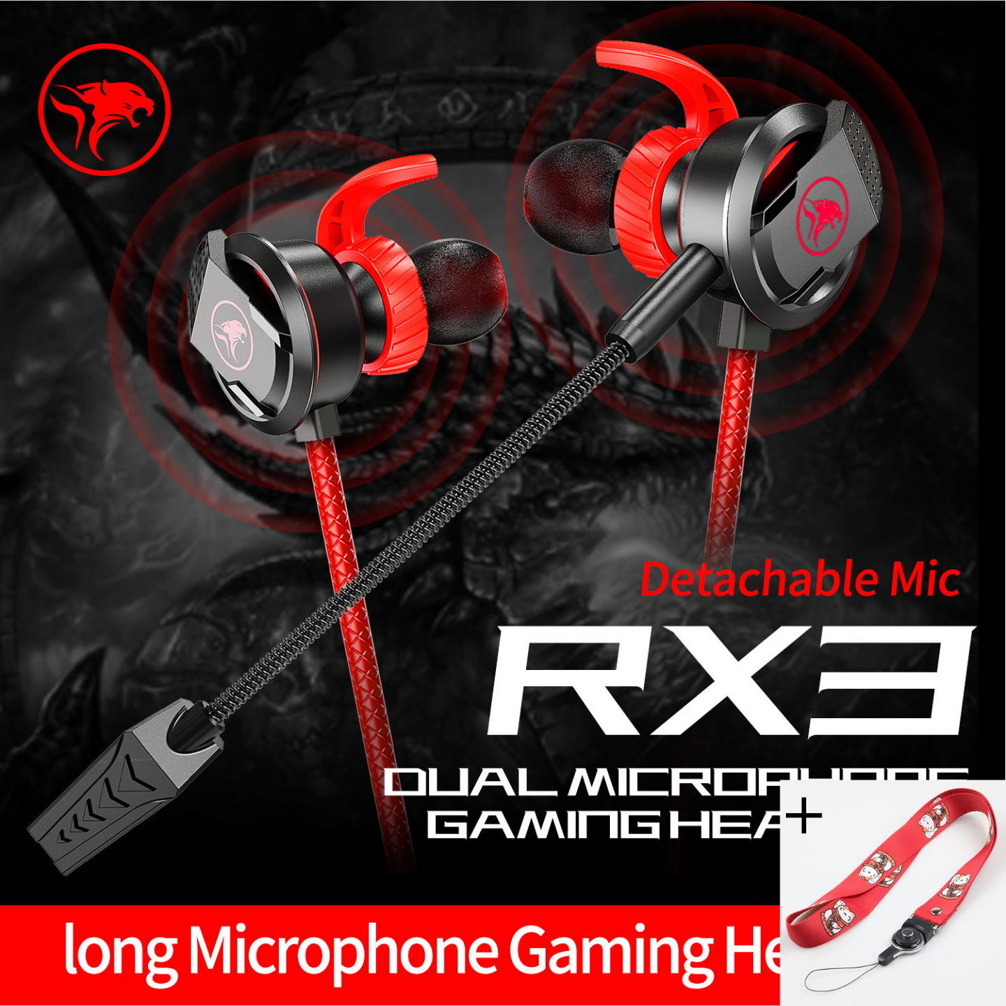 Tai Nghe Gaming Có Mic Rời Plextone xMOWI RX3 Dùng Được Cho Cả Máy Tính Và Điện Thoại - Hàng Chính Hãng