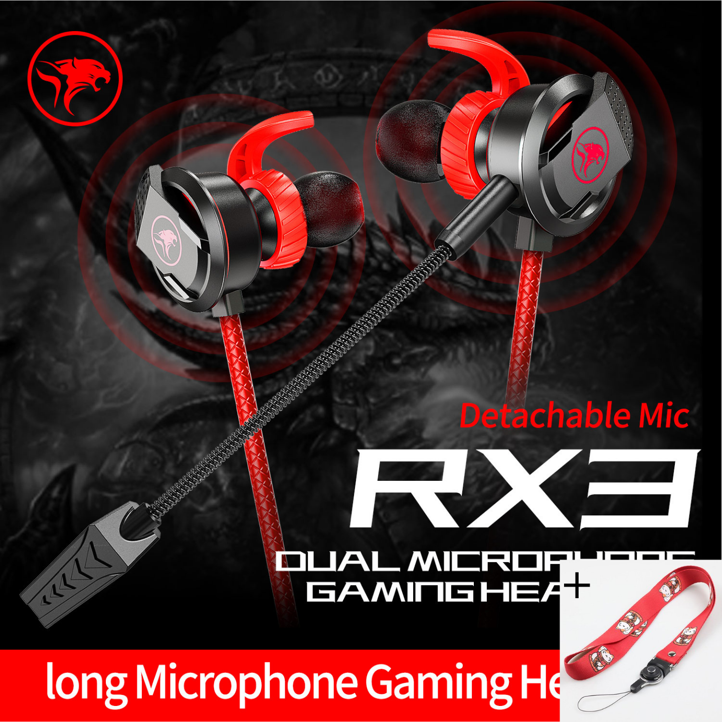 Tai Nghe Gaming PLEXTONE xMOWi RX3 - Micro Dài Có Thể Tháo Rời - Jack 3.5mm - Hàng Chính Hãng