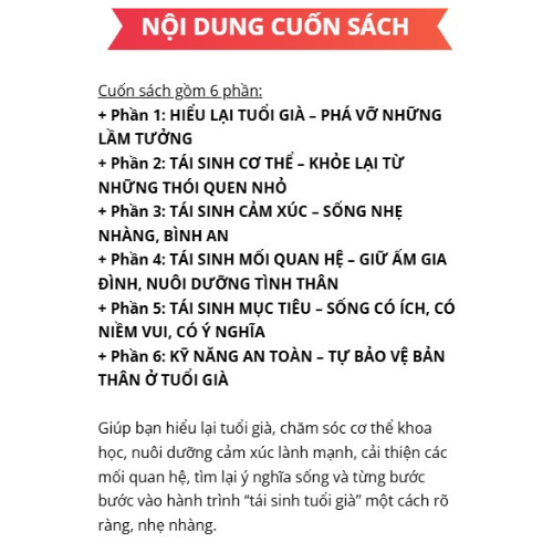 Sách - Tái Sinh Tuổi Già - Bí quyết khoa học để Khỏe, Bình an, Hạnh phúc sau tuổi 60 ( Nowlife chính hãng)