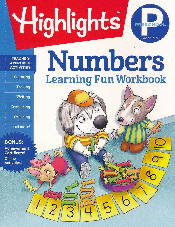 Highlights Preschool Learning Workbook Pack: Colors, Shapes, And Patterns; Tracing And Pen Control; Numbers; Letters