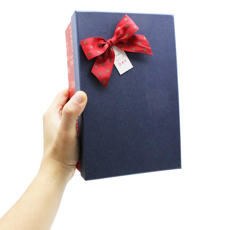 Hộp Quà Có Nơ - Nắp Rời - Size 22 x 14 cm - Linh Lan N221409MI-N2