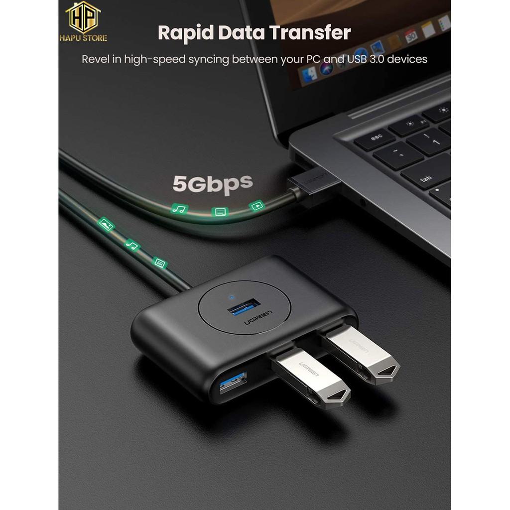 Bộ chia 4 cổng USB 3.0 Ugreen 20291 dài 1m chính hãng - Hàng Chính Hãng