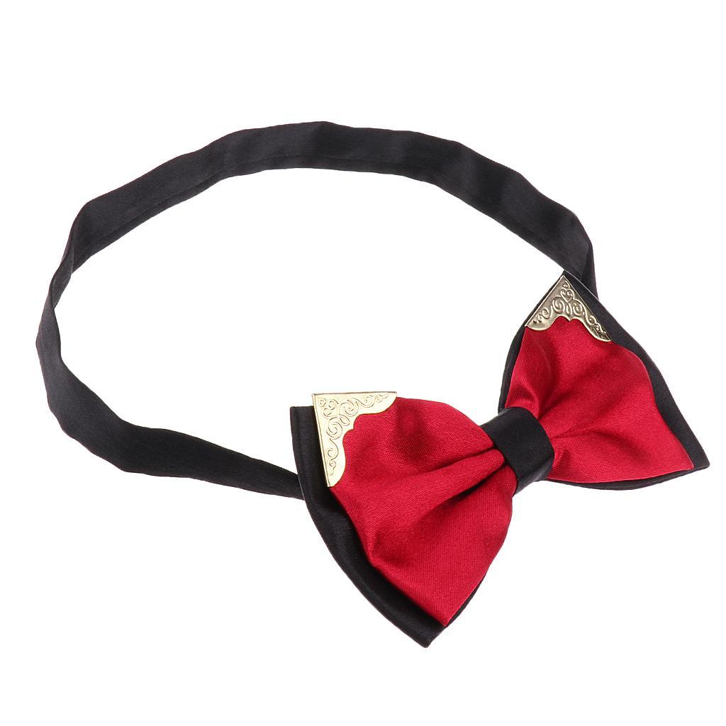 Men's Formal Tuxedo Bowtie Pre-tied Neckties with Adjustable Strap