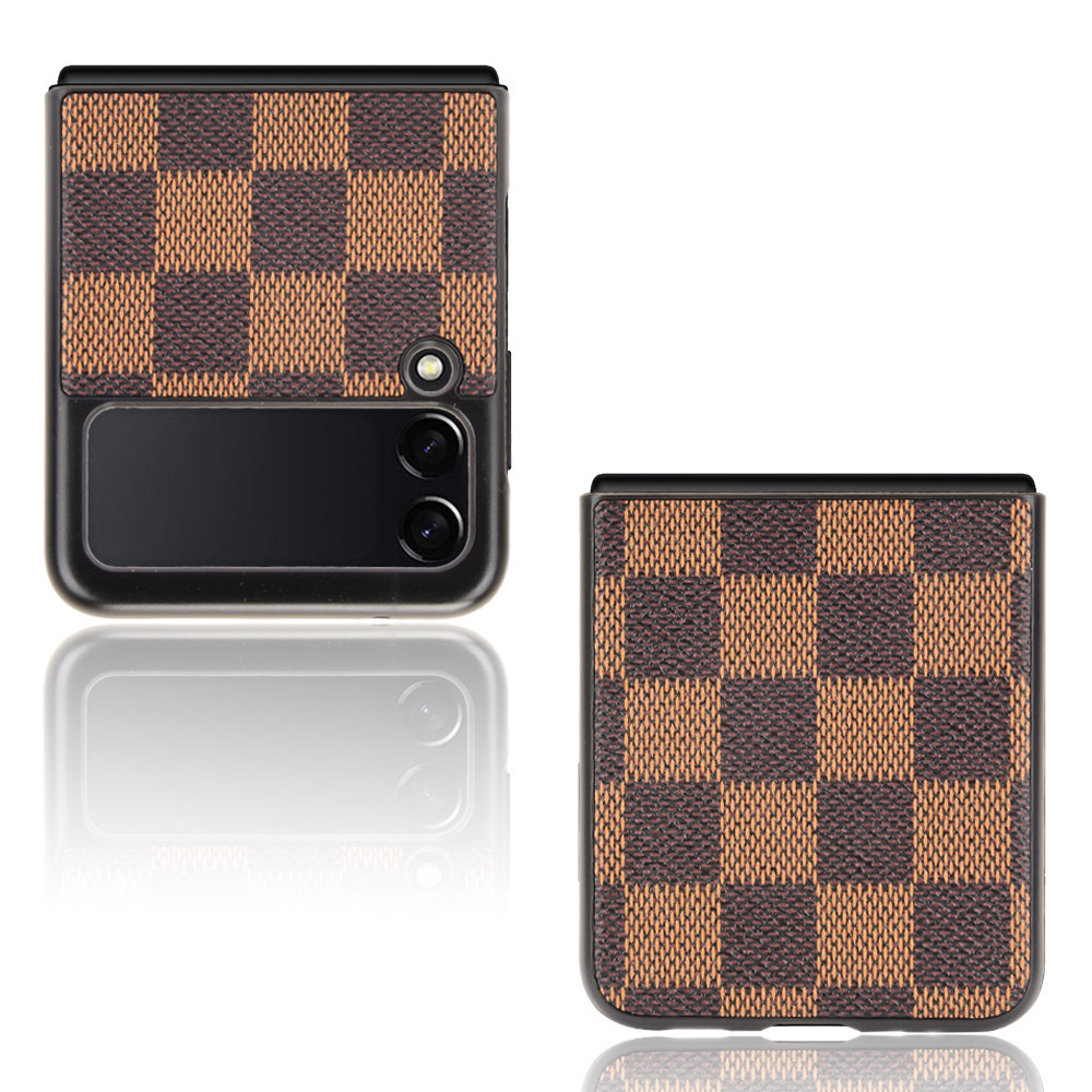 Ốp lưng vân da caro sang trọng dành cho Samsung Z Fold 3/ Fold 4/ Flip 3/ Flip 4