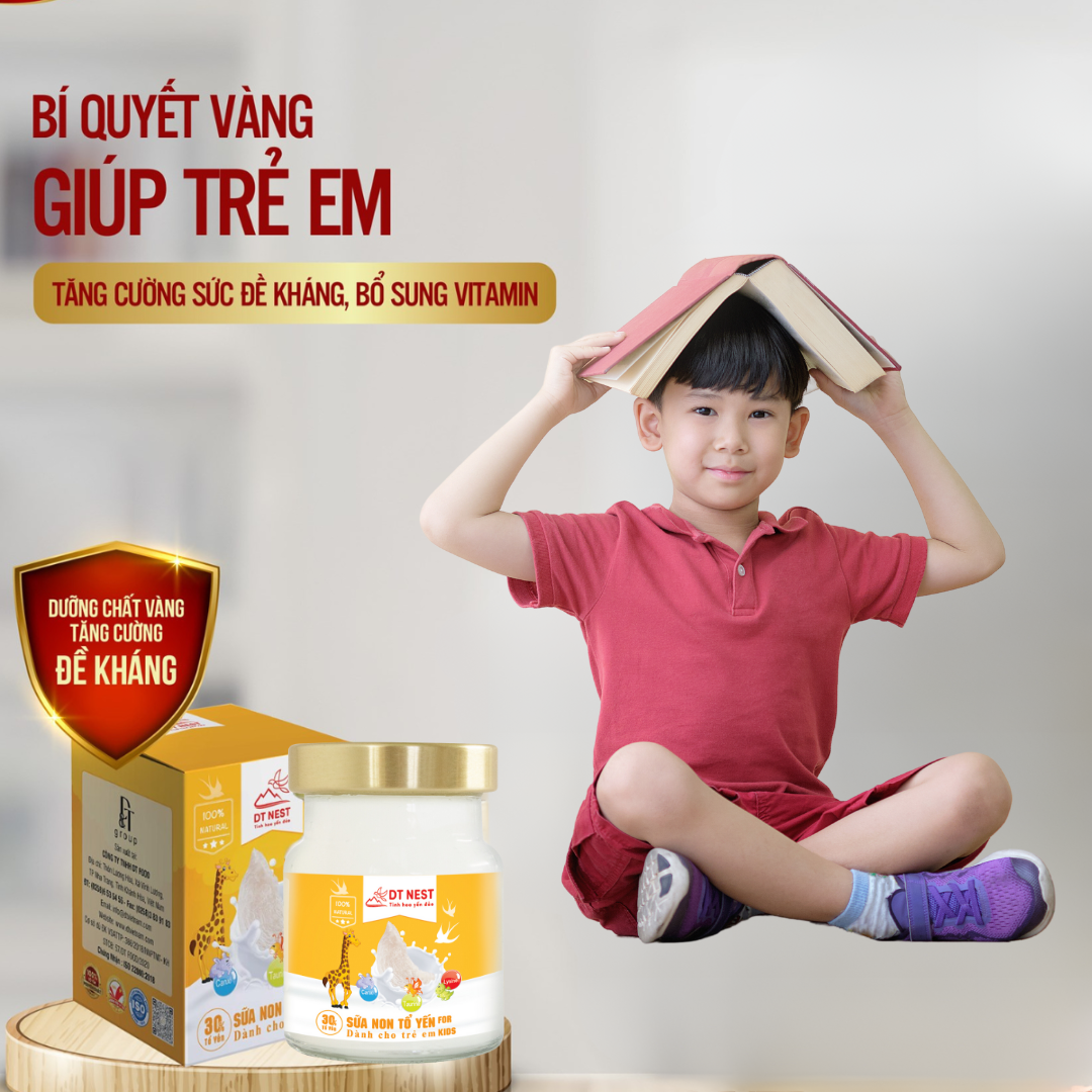 Đặc sản Khánh Hòa - LỐC Sữa non tổ yến dành cho trẻ em 70ml DT NEST DT FOOD