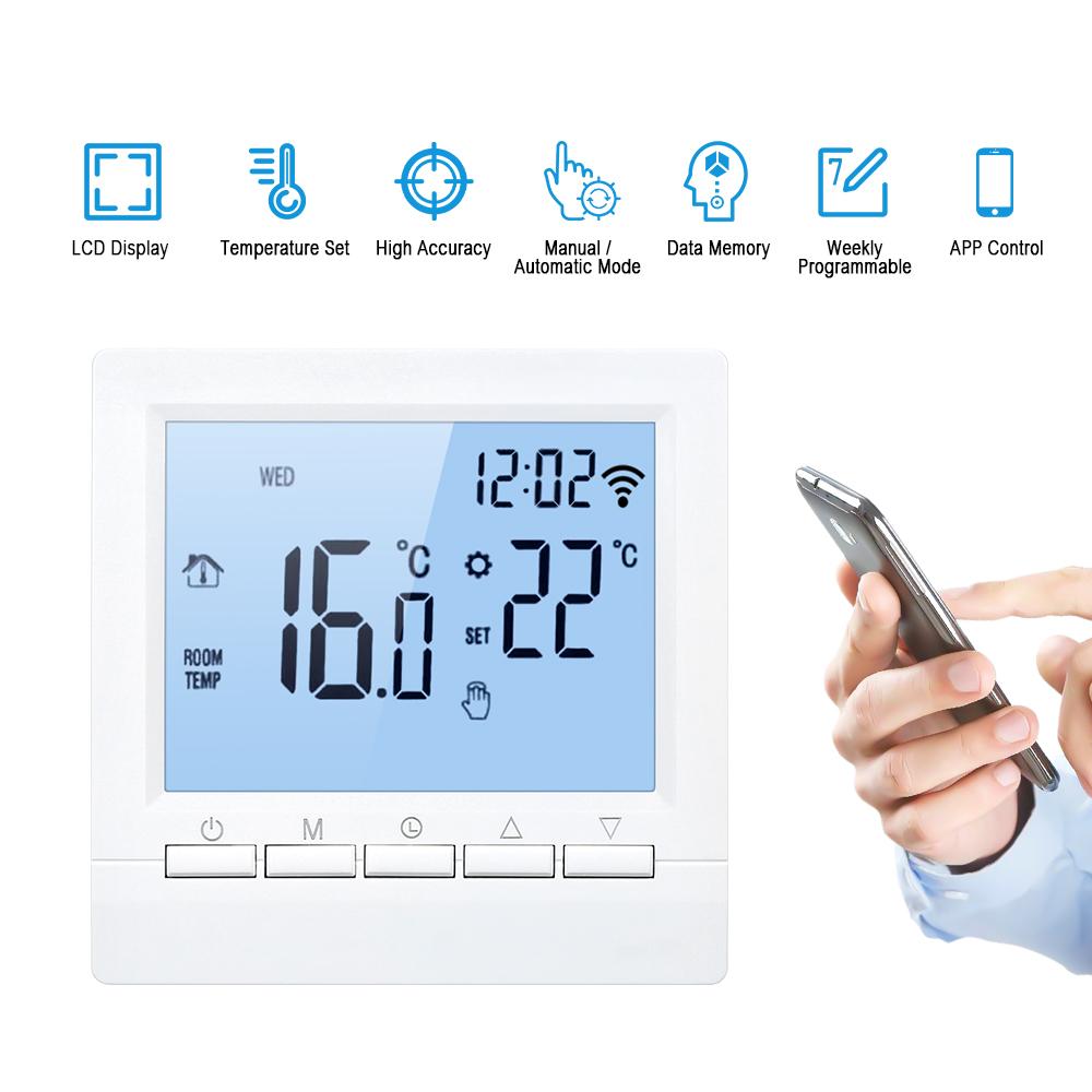 Bộ điều khiển nhiệt độ kỹ thuật thông minh Wifi Điều khiển ứng dụng Màn hình LCD