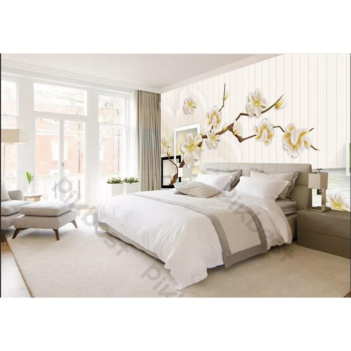 Tranh dán tường Hoa phong lan nổi bật, tranh dán tường 3d hiện đại MS773958