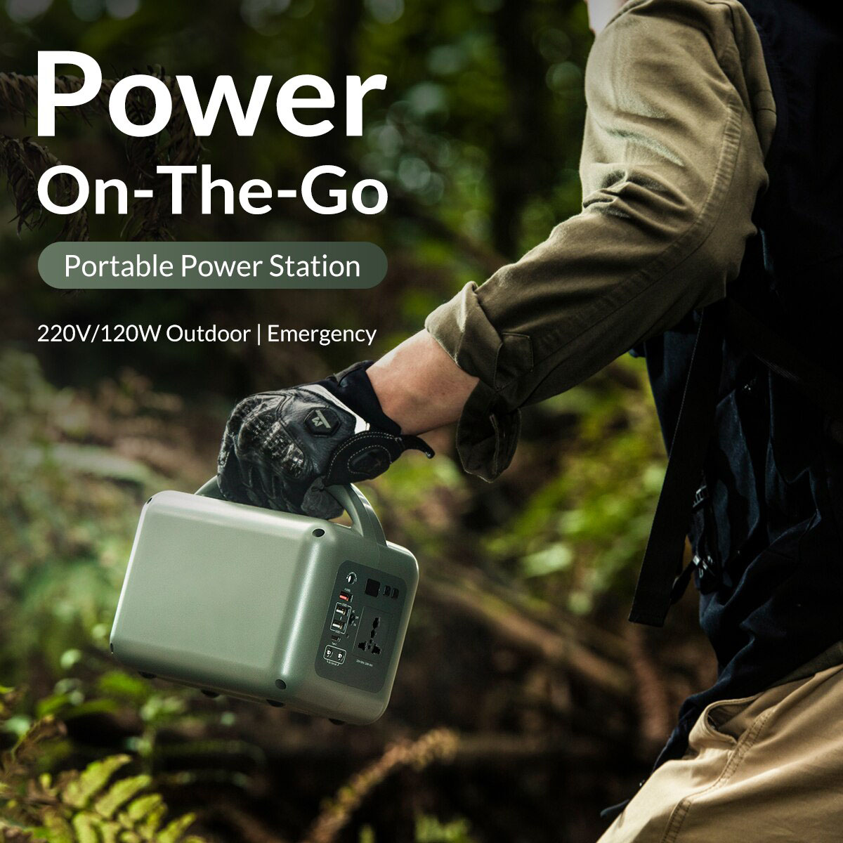 Trạm sạc pin sử dụng điện 220V di động GreenPower Trip 120w 39000mAH có đèn pin