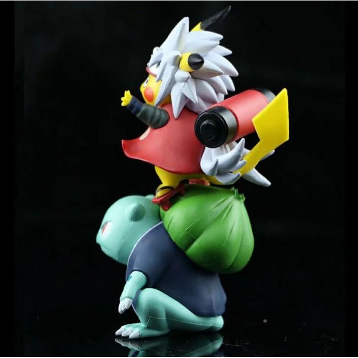 Mô hình Figure Naruto Cóc Jiraiya Pikachu 14cm