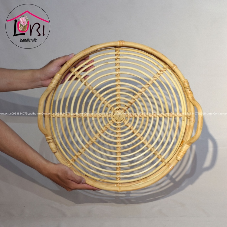 Khay mây tròn đựng đồ - bộ 3 - sang trọng, tinh tế