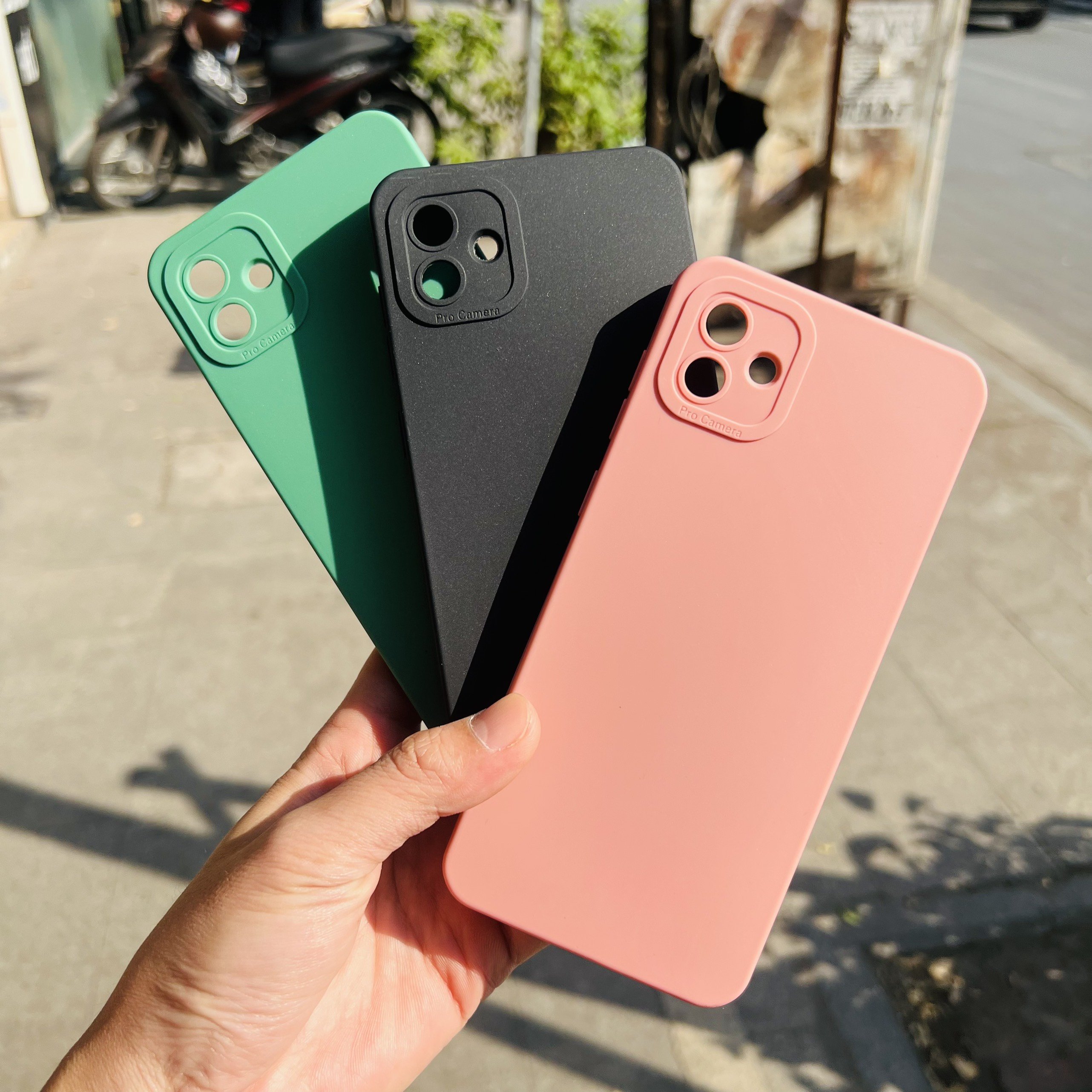 Ốp Lưng Màu 3D bảo vệ camera cho Samsung galaxy A04 không bám vân tay, không trơn trượt